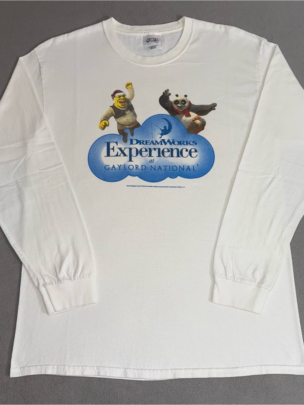 Vintage Dreamworks Ice Skating T-shirt Large Shrek Kung Fu Panda Madagascar Y2K